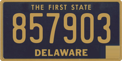DE license plate 857903