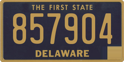 DE license plate 857904