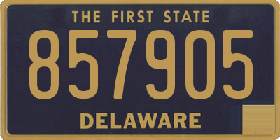 DE license plate 857905