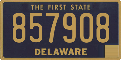 DE license plate 857908