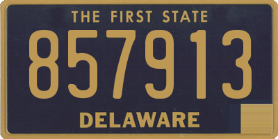DE license plate 857913