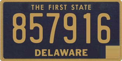 DE license plate 857916