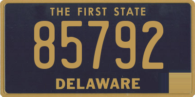 DE license plate 85792