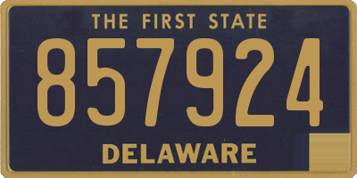 DE license plate 857924
