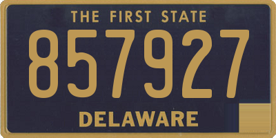 DE license plate 857927