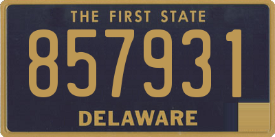 DE license plate 857931