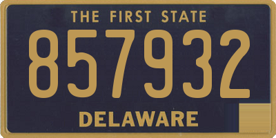 DE license plate 857932