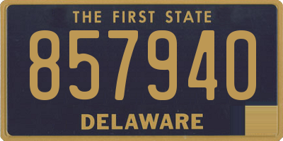 DE license plate 857940