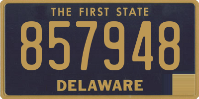 DE license plate 857948