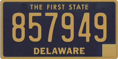 DE license plate 857949