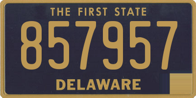 DE license plate 857957