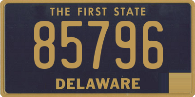 DE license plate 85796