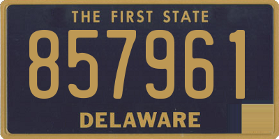DE license plate 857961