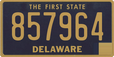 DE license plate 857964