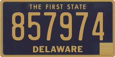 DE license plate 857974