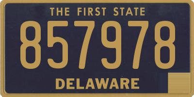 DE license plate 857978
