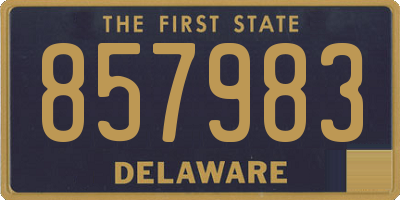DE license plate 857983