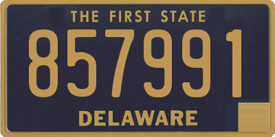 DE license plate 857991