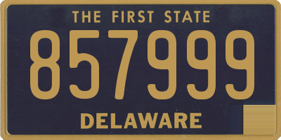 DE license plate 857999