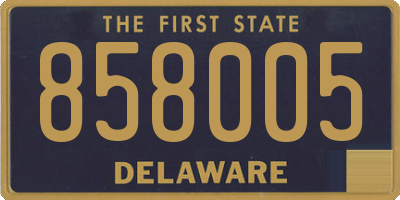 DE license plate 858005