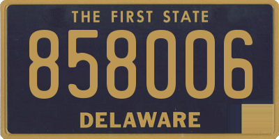 DE license plate 858006