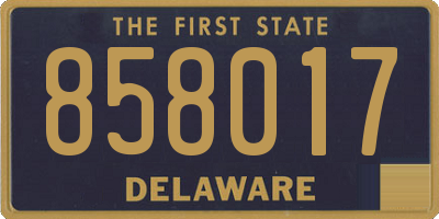 DE license plate 858017