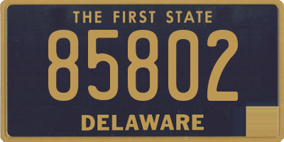 DE license plate 85802
