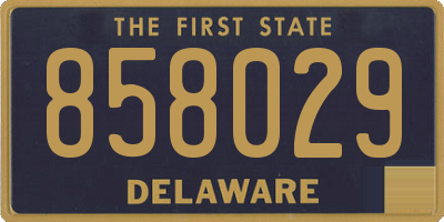 DE license plate 858029