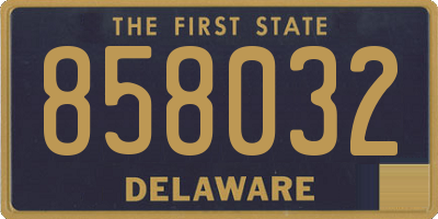 DE license plate 858032