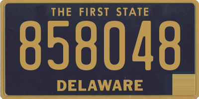 DE license plate 858048