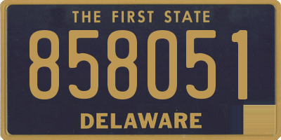 DE license plate 858051