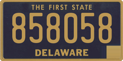 DE license plate 858058
