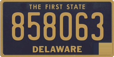 DE license plate 858063