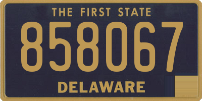 DE license plate 858067