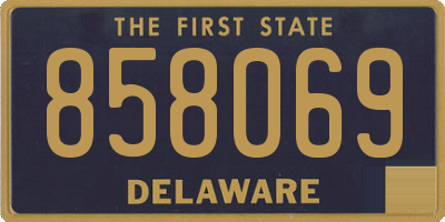 DE license plate 858069