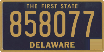 DE license plate 858077