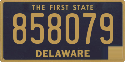 DE license plate 858079