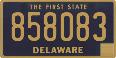 DE license plate 858083
