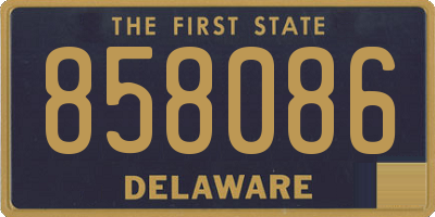 DE license plate 858086