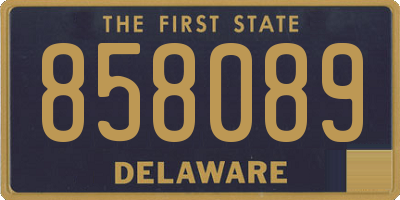 DE license plate 858089