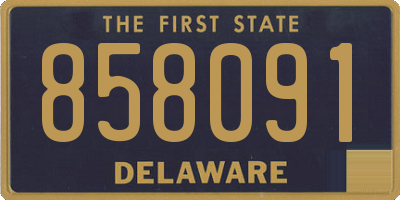 DE license plate 858091