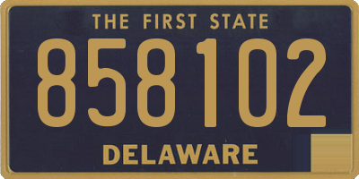 DE license plate 858102