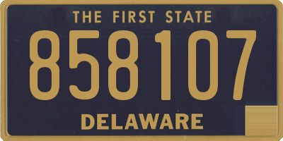 DE license plate 858107
