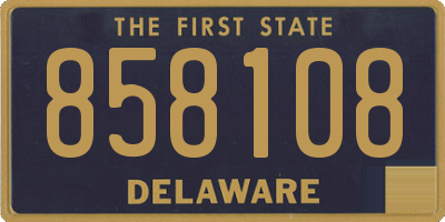 DE license plate 858108