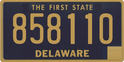 DE license plate 858110