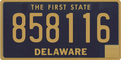 DE license plate 858116