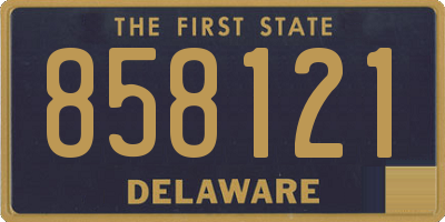 DE license plate 858121