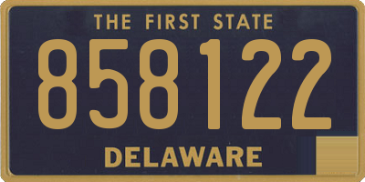 DE license plate 858122