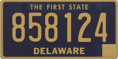 DE license plate 858124