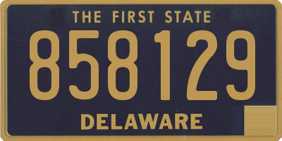 DE license plate 858129